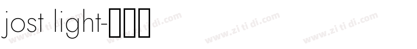 jost light字体转换